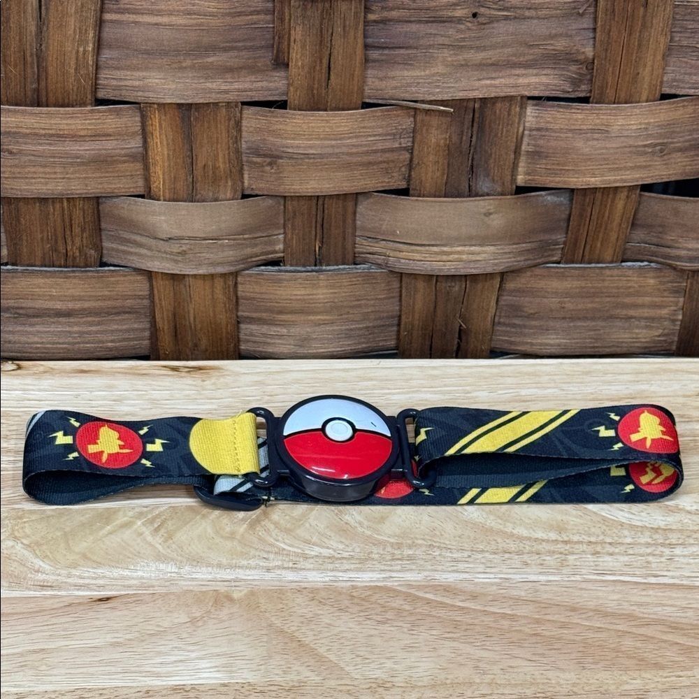 Pokémon Black and Red Belt with Poké Ball Buckle